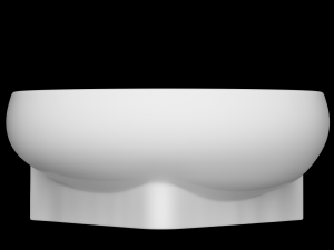 wall hung oval shape corner wash basin modeled in 3ds max 3Dモデル