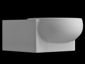 wall hung oval shape corner wash basin modeled in 3ds max 3Dモデル