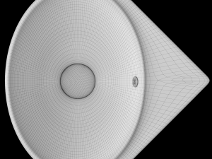 wall hung oval shape corner wash basin modeled in 3ds max 3Dモデル