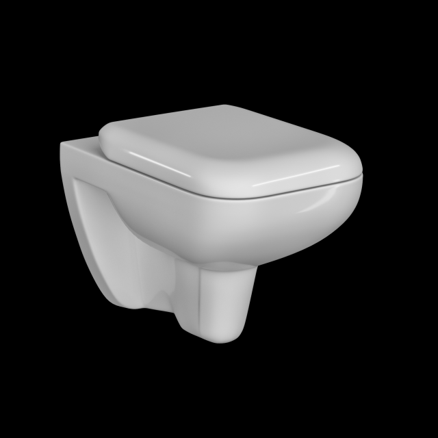 wall hung water closet toilet modeled in 3ds max Model 3D .c4d .max .obj .3ds .fbx .stl .blend 