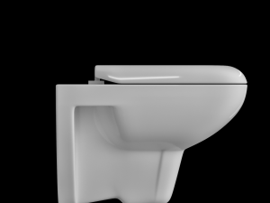 wall hung water closet toilet modeled in 3ds max Model 3D