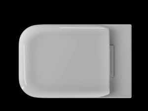 wall hung water closet toilet modeled in 3ds max Model 3D