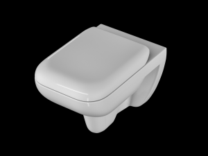 wall hung water closet toilet modeled in 3ds max Model 3D