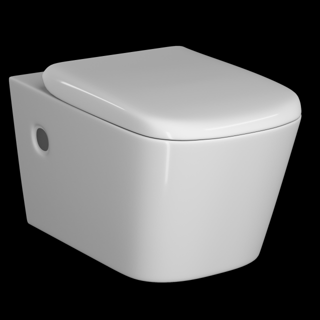 wall hung water closet toilet modeled in 3ds max 3D Modell .c4d .max .obj .3ds .fbx .stl .blend