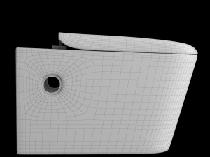 wall hung water closet toilet modeled in 3ds max 3D Modell
