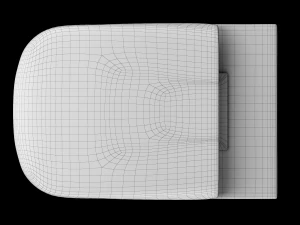 wall hung water closet toilet modeled in 3ds max 3D Model