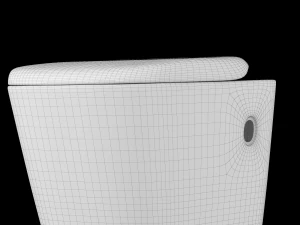 wall hung water closet toilet modeled in 3ds max 3D Model