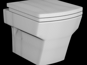 wall hung water closet toilet modeled in 3ds max Model 3D