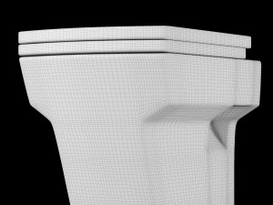 wall hung water closet toilet modeled in 3ds max Model 3D
