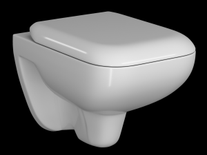wall hung water closet toilet modeled in 3ds max 3D मॉडल