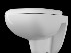 wall hung water closet toilet modeled in 3ds max 3D Модель