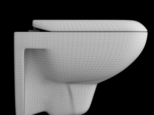 wall hung water closet toilet modeled in 3ds max 3D Модель
