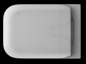 wall hung water closet toilet modeled in 3ds max 3D Модель