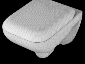 wall hung water closet toilet modeled in 3ds max 3D Модель