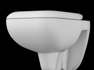 wall hung water closet toilet modeled in 3ds max 3D Модель