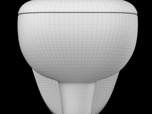 wall hung water closet toilet modeled in 3ds max 3D Модель