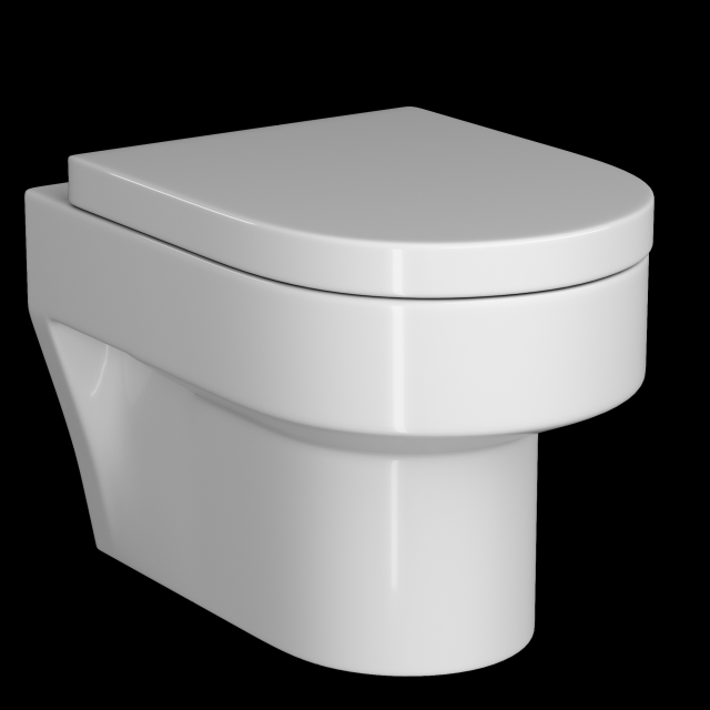 wall hung water closet toilet modeled in 3ds max 3D Модель .c4d .max .obj .3ds .fbx .stl .blend 