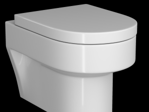 wall hung water closet toilet modeled in 3ds max 3D Модель