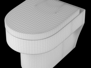 wall hung water closet toilet modeled in 3ds max 3D Модель