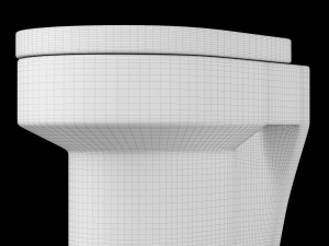 wall hung water closet toilet modeled in 3ds max 3D Модель