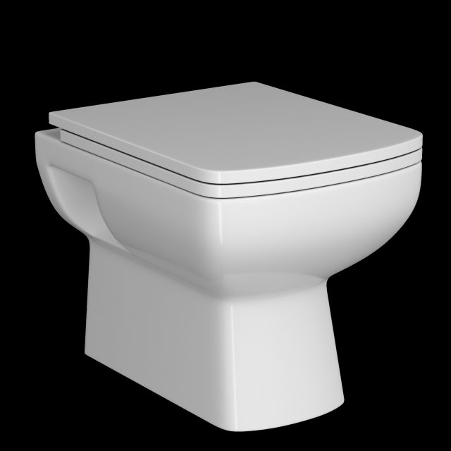wall hung water closet toilet modeled in 3ds max Modelo 3D .c4d .max .obj .3ds .fbx .stl .blend 