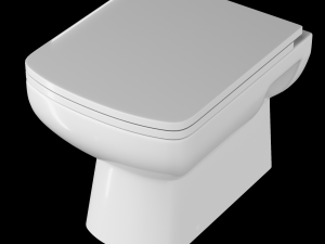 wall hung water closet toilet modeled in 3ds max Modelo 3D