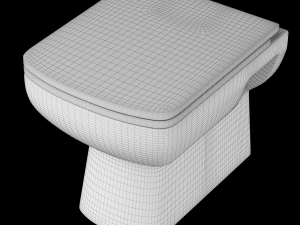 wall hung water closet toilet modeled in 3ds max Modelo 3D