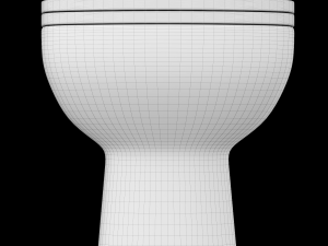 wall hung water closet toilet modeled in 3ds max Modelo 3D