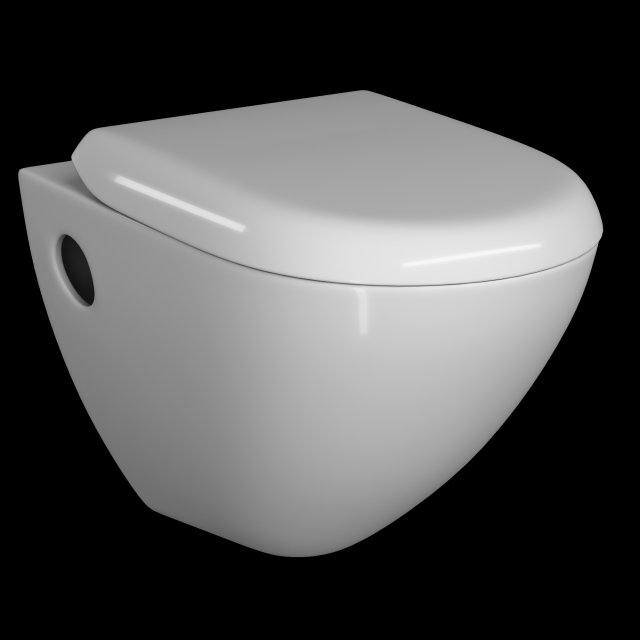 wall hung water closet toilet modeled in 3ds max 3D मॉडल .c4d .max .obj .3ds .fbx .stl .blend 