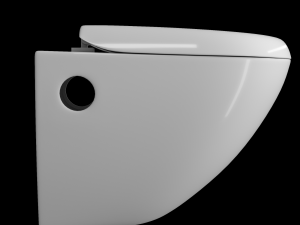 wall hung water closet toilet modeled in 3ds max 3D मॉडल