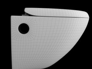 wall hung water closet toilet modeled in 3ds max 3D मॉडल