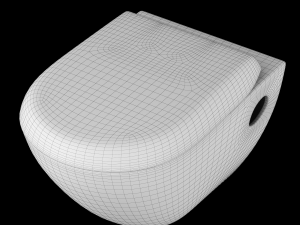wall hung water closet toilet modeled in 3ds max 3D मॉडल