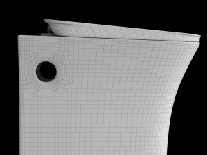 wall hung water closet toilet modeled in 3ds max 3Dモデル