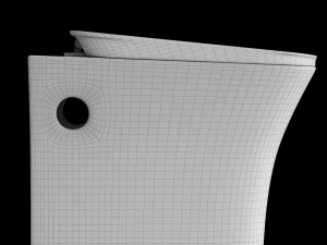 wall hung water closet toilet modeled in 3ds max 3D Model