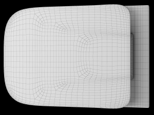 wall hung water closet toilet modeled in 3ds max 3Dモデル