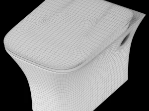 wall hung water closet toilet modeled in 3ds max 3D Model