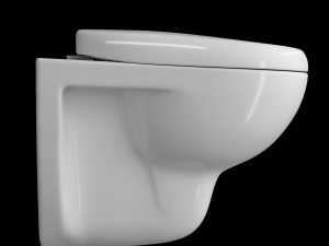 wall hung water closet toilet modeled in 3ds max Modello 3D