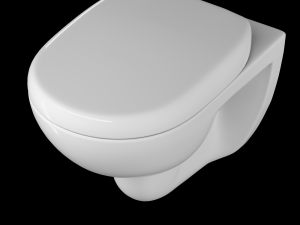 wall hung water closet toilet modeled in 3ds max Modello 3D
