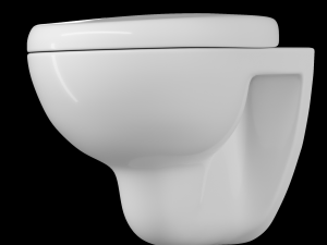 wall hung water closet toilet modeled in 3ds max Modello 3D