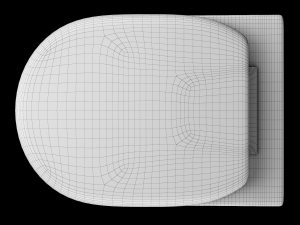 wall hung water closet toilet modeled in 3ds max Modello 3D