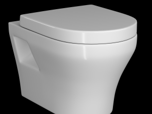 wall hung water closet toilet modeled in 3ds max Modèle 3D