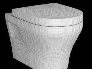 wall hung water closet toilet modeled in 3ds max 3D Модель