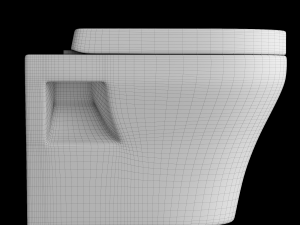 wall hung water closet toilet modeled in 3ds max 3D Модель