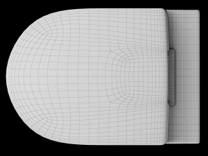wall hung water closet toilet modeled in 3ds max 3D Модель