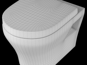 wall hung water closet toilet modeled in 3ds max 3D Модель