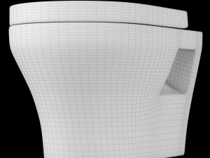wall hung water closet toilet modeled in 3ds max 3D Модель