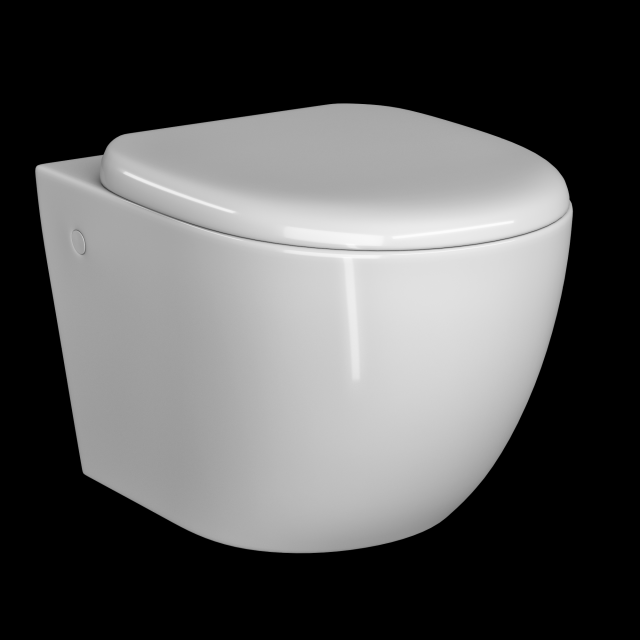 wall hung water closet toilet modeled in 3ds max 3D Модель .c4d .max .obj .3ds .fbx .stl .blend 