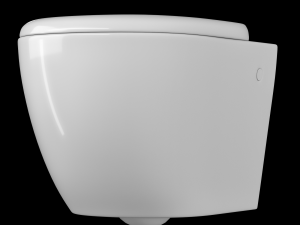 wall hung water closet toilet modeled in 3ds max 3D Модель