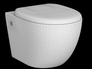 wall hung water closet toilet modeled in 3ds max 3D Модель