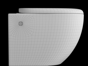 wall hung water closet toilet modeled in 3ds max 3D Модель